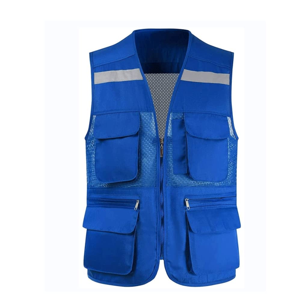 TOMYEUS Chalecos Reflectantes de Alta Visibilidad Chaleco de Seguridad de Visibilidad multibolsillo de Malla Chaleco de Seguridad de Trabajo de equitación Unisex Conjunto de 3 Piezas