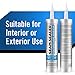 Polyurethane Seam Sealer Automotive Compound Kit - Durable & Flexible Auto Body Filler - Seam & Joint Compound for Bare, Primed or Painted Surfaces - Automotive Seam Sealer White - RV Roof Sealant