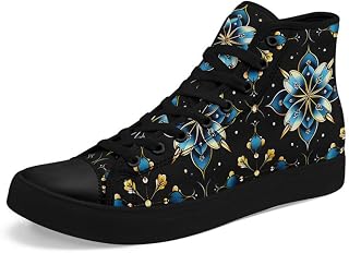 Modern Abstract Pattern High-Top Canvas Sneakers Stylish Breathable Casual Shoes Unisex Walking Shoes