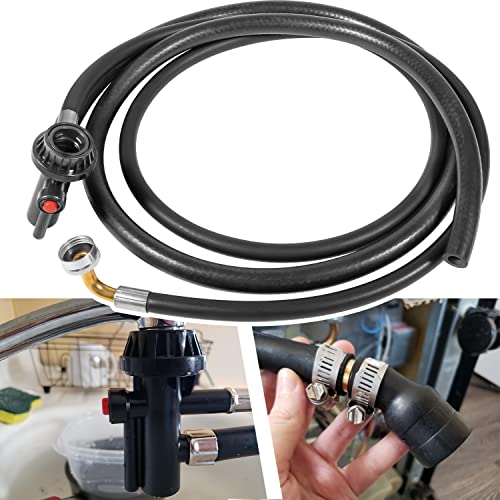 6FT WD24X10066 WD24X10043 Portable Dishwasher Drain and Fill Hose Unicouple Assembly for GE 2813323 AP5789090 PS8746200 WD24X10043 by besttruck - Used condition - CA$130.55
