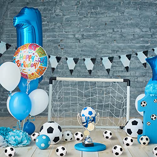 Mini Soccer Stress Balls 96 Pcs 2\'\' Inch Foam Sports Stress Ball Bulk for Kids Adults Small Soccer Party Favors Stress Anxiety Relief Relaxation Squeeze Ball for Party Decor School Carnival Reward