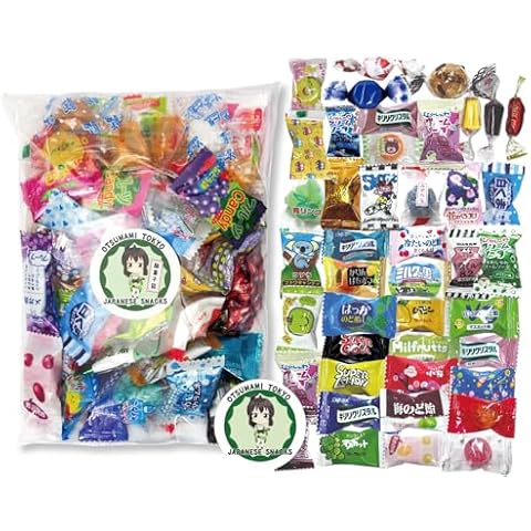 OTSUMAMI TOKYO Japanese Candy Variety Pack, 50 Pcs, Japanese Snacks Hard Candy Assortment Boxes,Tuffy Candies, Snack Mystery Box, Throat Lozenge Cover