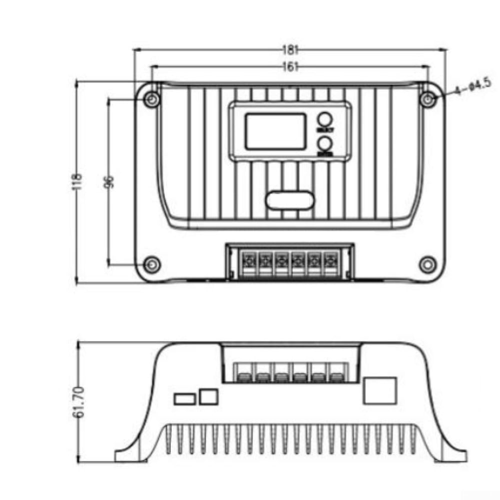 MPPT - Regolatore di carica solare 20 A, 12 V/24 V, sistema a doppia tensione con efficienza di tracciamento del 99%, protezione IP32 per pannelli fotovoltaici off-grid fino a 520 W