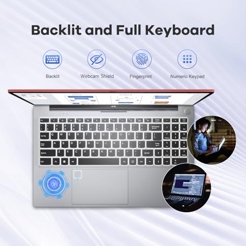 Image of NIMO 15.6 inch FHD IPS Laptop, 32GB RAM 1TB SSD Intel 8 Core i5 (Beat i7-11800H, Up to 4.4 GHz), 100W Fast PD, Backlit Keyboard for AI Multitasking WFH Office Trip & Students Daily Study 2-Yr Warranty