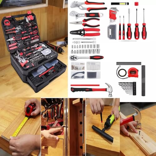 Hand Tool Kit 325 Pcs Professional Tool Kit Set for Household & Workshop DIY Tools Sturdy Tools in One Case for DIYers Construction Workers Mechanics Workshops - Image 8