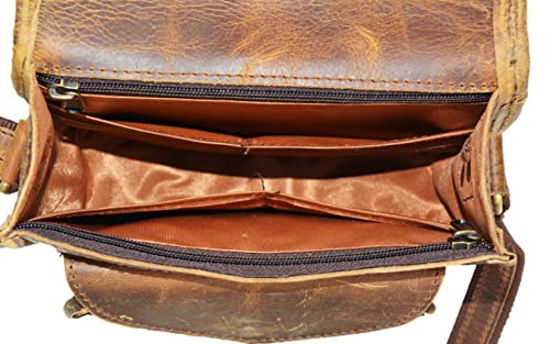 Satchel And Fable Handmade Women Leather Vintage Brown Cross Body Shoulder Bag (Small, Brown) #TOP7