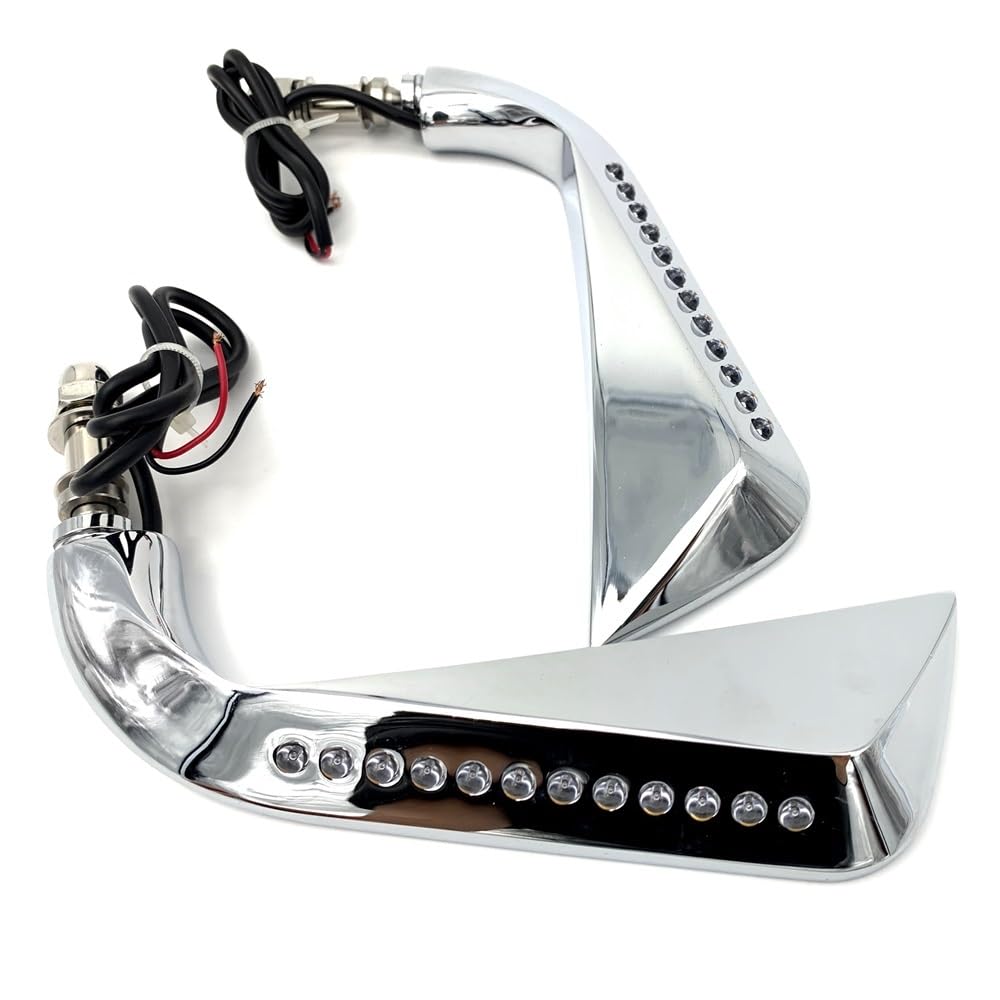 Rétroviseurs pour Softail Dyna Electra Glide avec clignotant à LED moto - 6