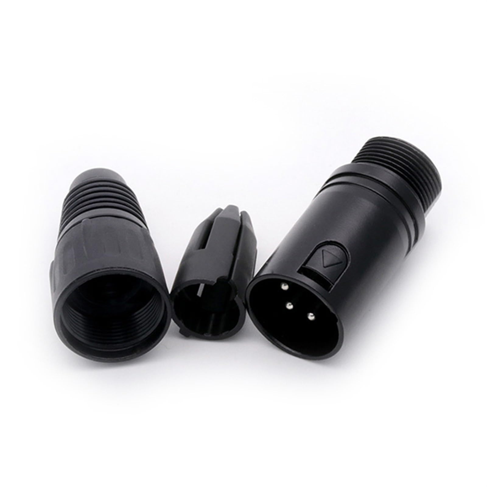 10 sztuk/partia 3-pinowe złącze wtykowe XLR męskie złącze mikrofonowe adapter mikrofonowy kabel XLR złącze kabla audio (10xF-srebrne)