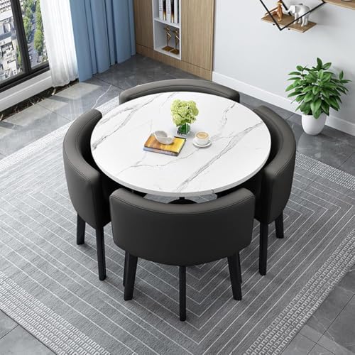 MDYHY Round/Square Dining Table Set with Chairs Dining Table and