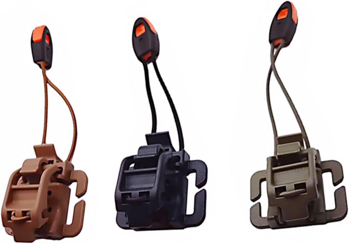 Happyyami 3 Pack Backpack Hanging Clips Elastic Cord for Flashlight