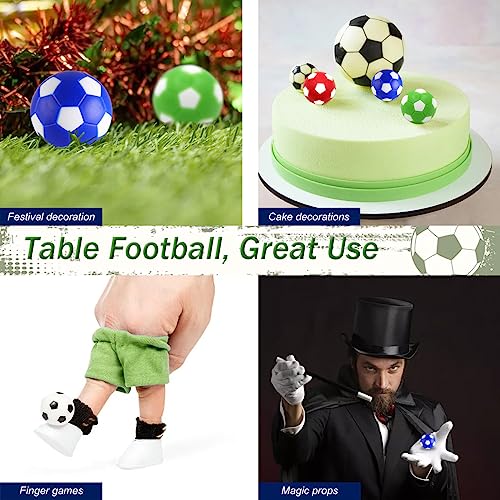 RAYNA GAMES 12 Stück Kickerbälle, 32MM Tischfußball, Reguläre Größe Kickerbälle, ABS Tabletop Fußball für Erwachsene Kinder Fußball Tisch Spiel-Vielfarbigkeit