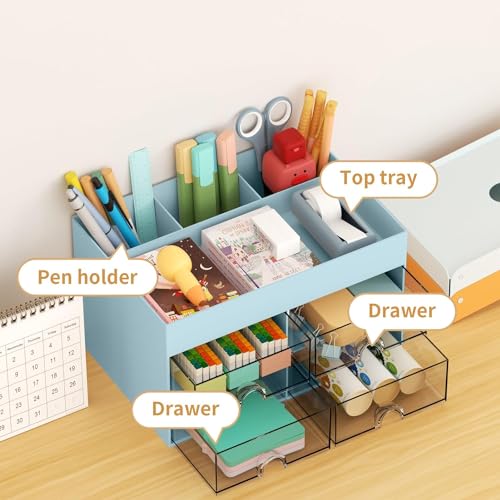 KAHEIGN Desk Organiser with 4 Drawers - Image 3