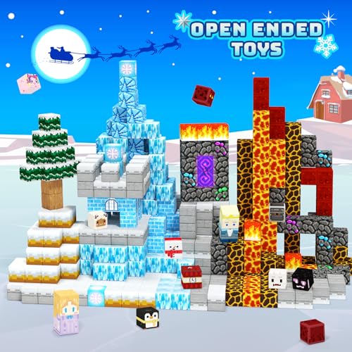 Titoclar Magnetic Blocks Building Tiles for Kids - STEM Educational Sensory Toys for Boys & Girls Ages 3-10, Christmas
