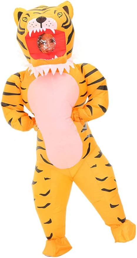Amazon Mrcos ハロウイン トラ インフレータブル着ぐるみ トラ エアー着ぐるみ 虎 コスチューム 膨らむコスチューム 面白いグッズ 仮装 空気充填 忘年会 文化祭 イベント コスプレ 仮装 通販