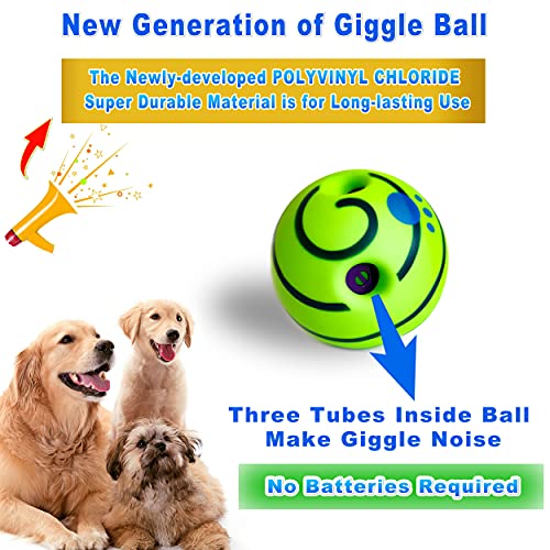 Dog Toys Giggle Ball Interactive Dog Toys Wobble Wiggle Waggle Giggle Ball Make Noise Fun Sound Treat Dispenser Soccer Toy Dog Puzzles IQ Train for Puppy Small Medium Dogs Favorite Gift Green Dog Toys Giggle Ball Interactive Dog Toys Wobble Wiggle Waggle Giggle Ball Make Noise Fun Sound Treat Dispenser Soccer Toy Dog Puzzles IQ Train for Puppy Small Medium Dogs Favorite Gift Green