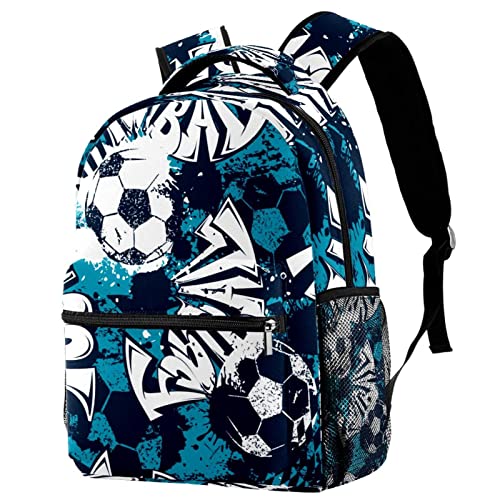 Sac à dos de voyage football bleu anti-fuite avec son grand porte-bouteille