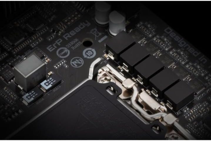 Close-up of the 24-pin ATX and 8-pin CPU power connectors on the GIGABYTE H610I DDR4 Motherboard