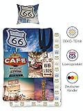 bettwäsche amerikanischer stil 🇺🇸 TRENDIGES DESIGN: Das Gefühl vom American Dream - Mit deiner coolen Route 66 Wende-Bettwäsche USA bist du nur einen Traum weit entfernt von dem Urlaub in Amerika, dem gelben New York Taxi oder dem Highway Roadtrip nach Las Vegas