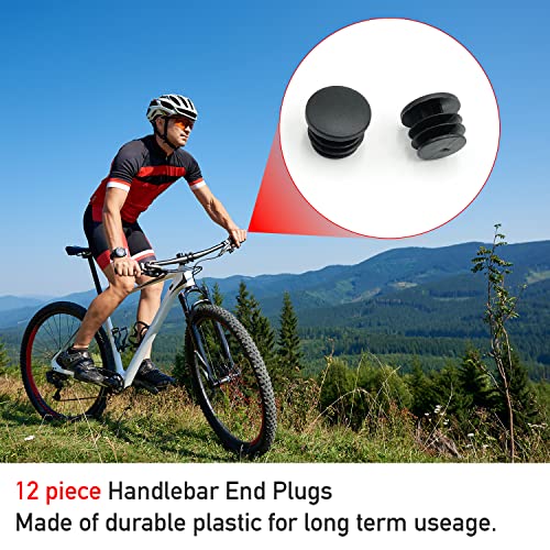 Onipax Plastic Handle Bar End Plugs 12Pcs Caps For Mtb Road Bicycle #TOP2
