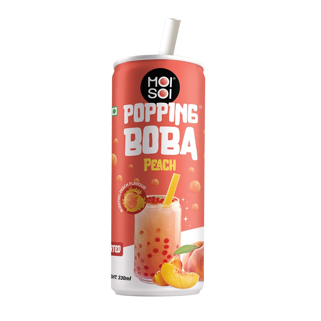 Moi Soi Popping Boba with Peach fruit drink 330gms | Boba Drink