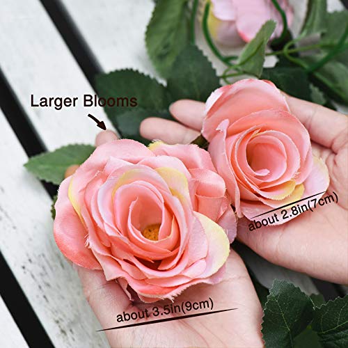 Fiveseasonstuff 29 Ft 4 Pack Rose Silk Flower Garland Artificial Flowers Decoration Hanging Floral Décor For Wedding Baby Shower Birthday Party Garden (Amaranth Pink) #TOP2