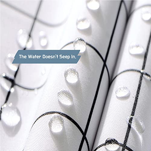 Deo Global Bathroom Shower Curtain Liner, 70" X 42" Height, Check, Waterproof Shower Curtain Liner (Grey(Checkered)) #TOP3