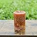 Still Water Candles Handmade Rusty Orange Brown Rustic Textured Unscented Pillar Candle, Primitive Farmhouse Home Decoration, Clean Burning Wax, Many Different Sizes Small Large and Custom