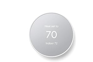 Google Nest Thermostat: Smart Programmable Wifi Thermostat (Snow)