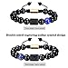 VLINRAS Cancer Gifts Men Women Zodiac Cancer Bracelet Braided Adjustable Black Onyx Horoscope Birthday Jewelry