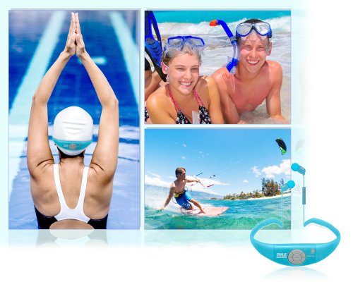 Pyle Upgraded Active Sport Waterproof Headphones - Marine Grade Water Resistant Bluetooth Headset Wireless Headphones Earbuds W/ Microphone, Handsfree Call, Led, Rechargeable Battery Pswbt7Pn (Pink) #TOP1