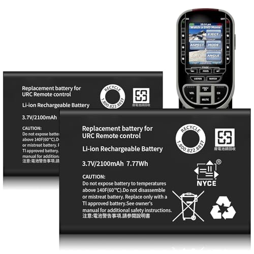 Qoutmcuy 2-Pack 2100mAh Remote Batteries for URC, MX, X-8