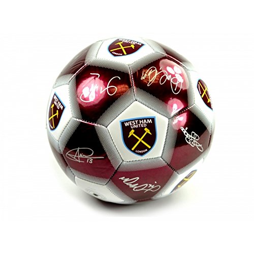 Image of West Ham FC Official Signature Football (5) (Claret/White)