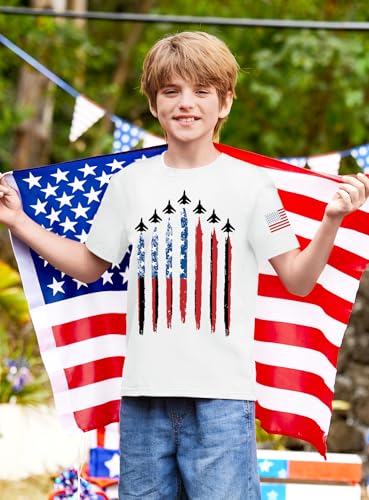 Image of BesserBay Unisex Kids July 4th Amarican Flag Top Patriotic Funny T-Shirt 6-14 Years
