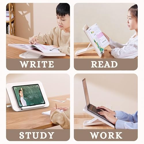 Image of New Book Stand for Reading, Writing, Painting and Used As Laptop Stand for Desk, 360 Degree Rotatable Multi-Functioal Book Reading Stand Adjustable Height-Angle (YD-12)