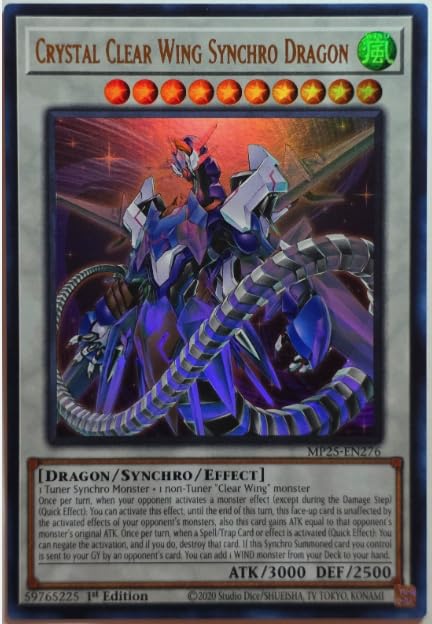 Crystal Clear Wing Synchros Dragon - MP25-EN276 - Ultra Rare - 2025 Mega Pack Collection - Single Card - NM/M
