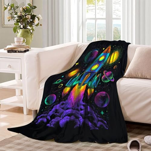 Plaid extraterrestre 3D flanelle chaude grand lit - 4