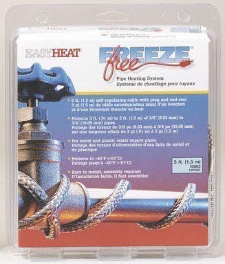 Easy Heat Freeze Free 5 ft. L Self Regulating Heating Cable For Self Regulated Pipe Heating Cable