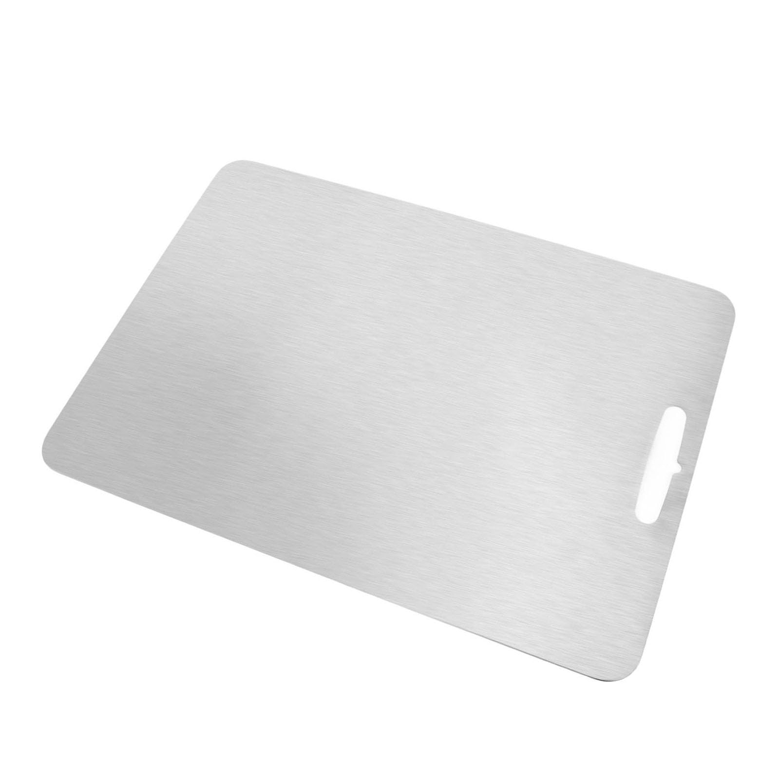 Kadimendium Ti Tabla de Cortar de Metal, Tabla de Cortar de Cocina Inodora para Verduras, Frutas, Masa de Pan, Fácil de Mantener para Cocineros Caseros (46 * 30cm)