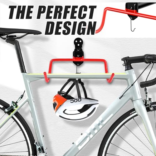 Jonkehai Suporte de parede para bicicleta, 2 unidades, suporte de parede, garagem, bicicleta, gancho