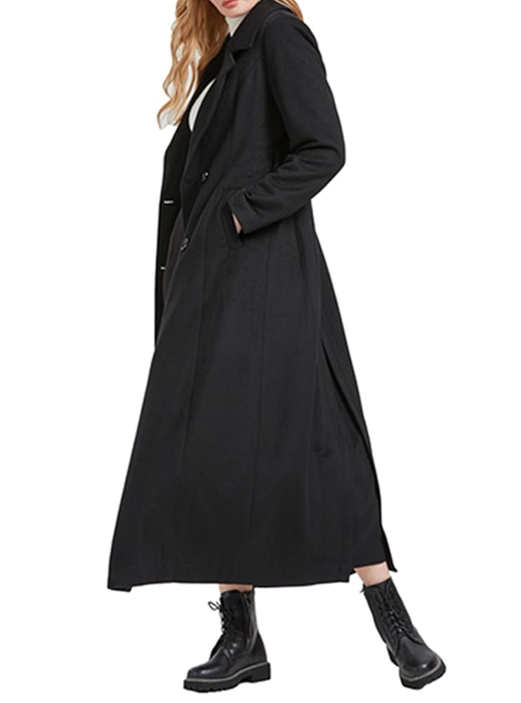 【PORTERNA】Very Double Long Coat Men's Trench Coats Double Breasted Belted Trench Coat