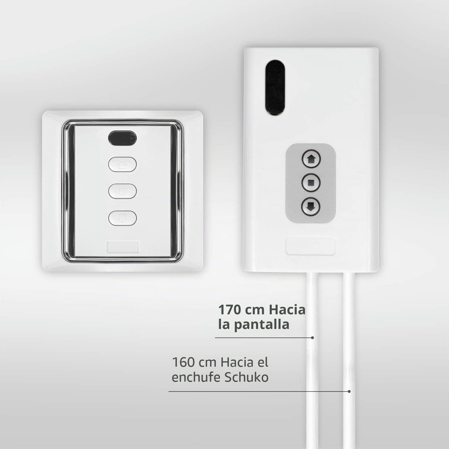 ESMART Expert CSX Pantalla empotrable, Ancho Total 255 cm, Tela: Blanca | Área de proyección 203 × 114 cm, formato 16:9, tela blanca para cine en casa y presentaciones, mando a distancia