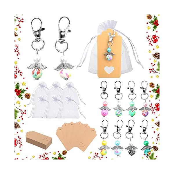 Abnaok 20 Llavero Angel de la Guarda, Regalos Comunion para Invitados, Detalles Comunion para Invitados Bueno para…