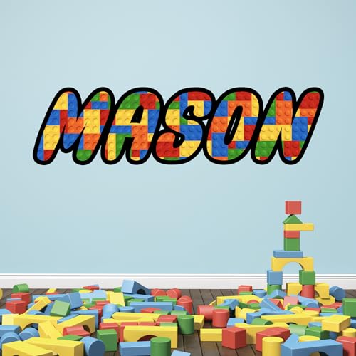 Vinilo decorativo Builder Blocks personalizado para niños miniatura 1
