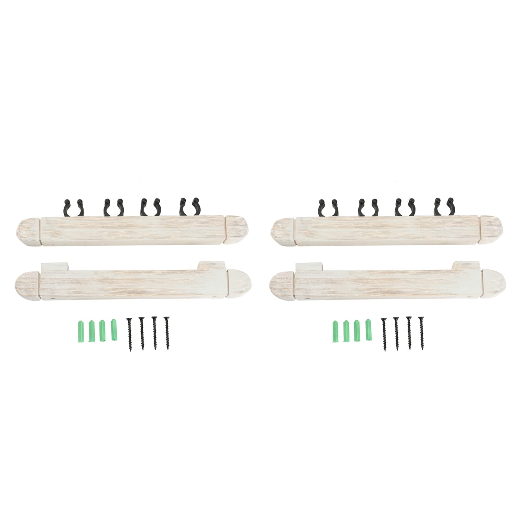 Bloepum 2 Pair 4 Pool Cue Rack, Billiard Stick Holder Wall Mount, Pool Table Rods Clip,Billiard Accessories