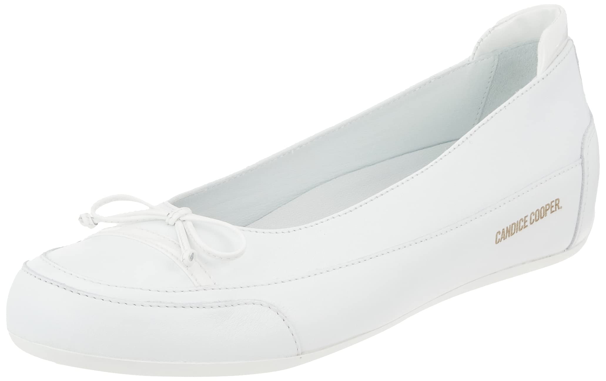 Candice Cooper Women's Lilly Ballet Flat, White, 8.5 UK