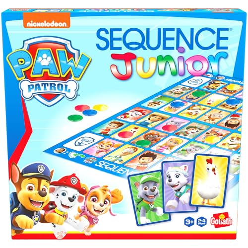 Sequence Junior Patrulla Canina - Juego de Mesa para Niños a Partir de 3 años - Tarjetas de Imágenes para Niños con el Personaje de Patrulla Canina - Juego de Estrategia Familiar - De 2 a 4 Jugadores