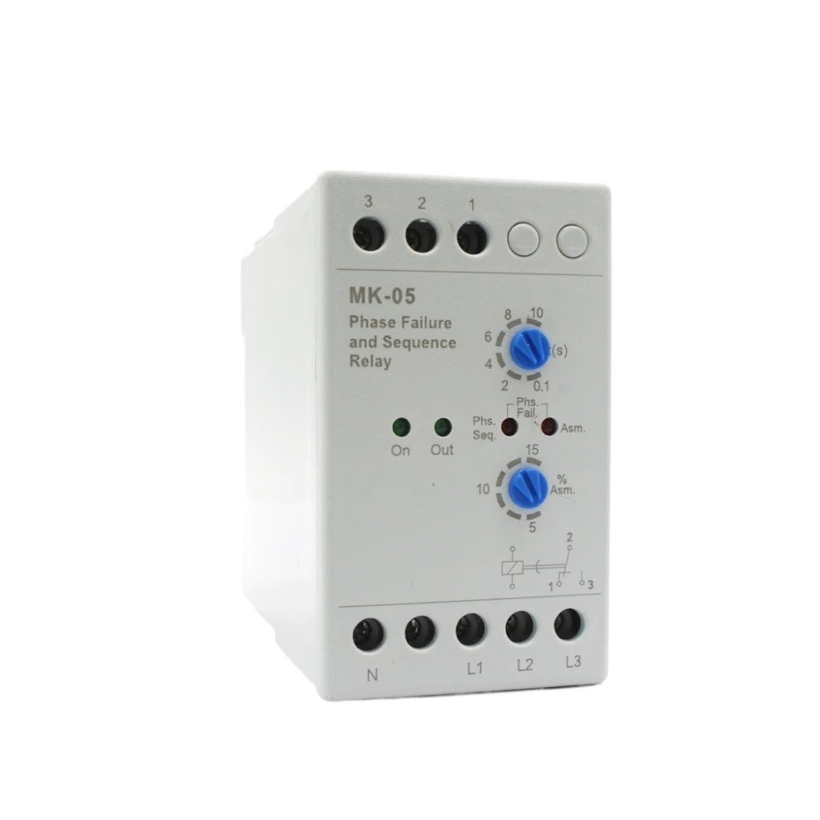 BALYDLUL Protect Motor From Phase Failure Phase Sequence Reserve Voltage Unbalance 3 Phase 380V MK-05 Failure Device