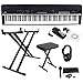 Package: Yamaha CP4 88 Wooden Key Flagship Stage Performance Digital Piano With Hammer Action Keys + Yamaha YKA7500 Professional Double X Style Keyboard Stand + Yamaha PKBB1 Folding Black Metal Padded X-Style Keyboard Bench + Yamaha RH3C Professional Closed-Ear Musician Headphones + Audio Technica ATM510 Cardioid Dynamic Handheld Microphone