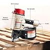 meite CN70B Air Coil Nail Gun, Professional Industrial Pneumatic Coil Siding Nailer for Pallets, Framing and Wood Case - Heavy Duty Air Coil Nailer Uses Flat Top Coil Nails 45-70 mm