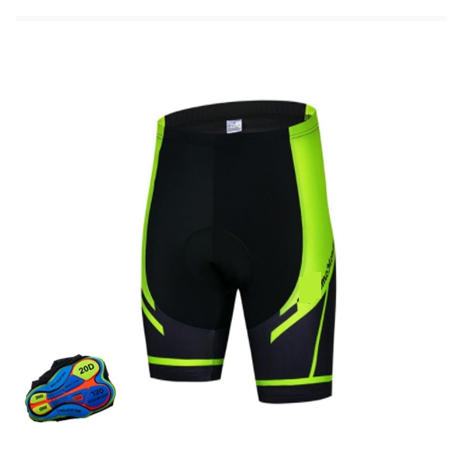 Pantaloncini Ciclismo Pantaloncini da Ciclismo Uomo Neri, for Mountain Bike, con Bretelle Imbottite 20D, Pantaloncini Elastici, Pantaloni XXS-5XL Anfibi